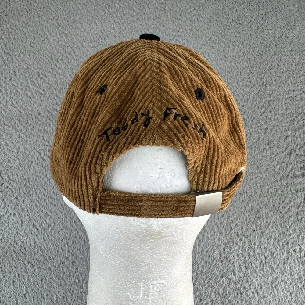 Teddy Fresh Hat Adult Brown Corduroy Two Teds Strap Back Baseball Cap Adjustable